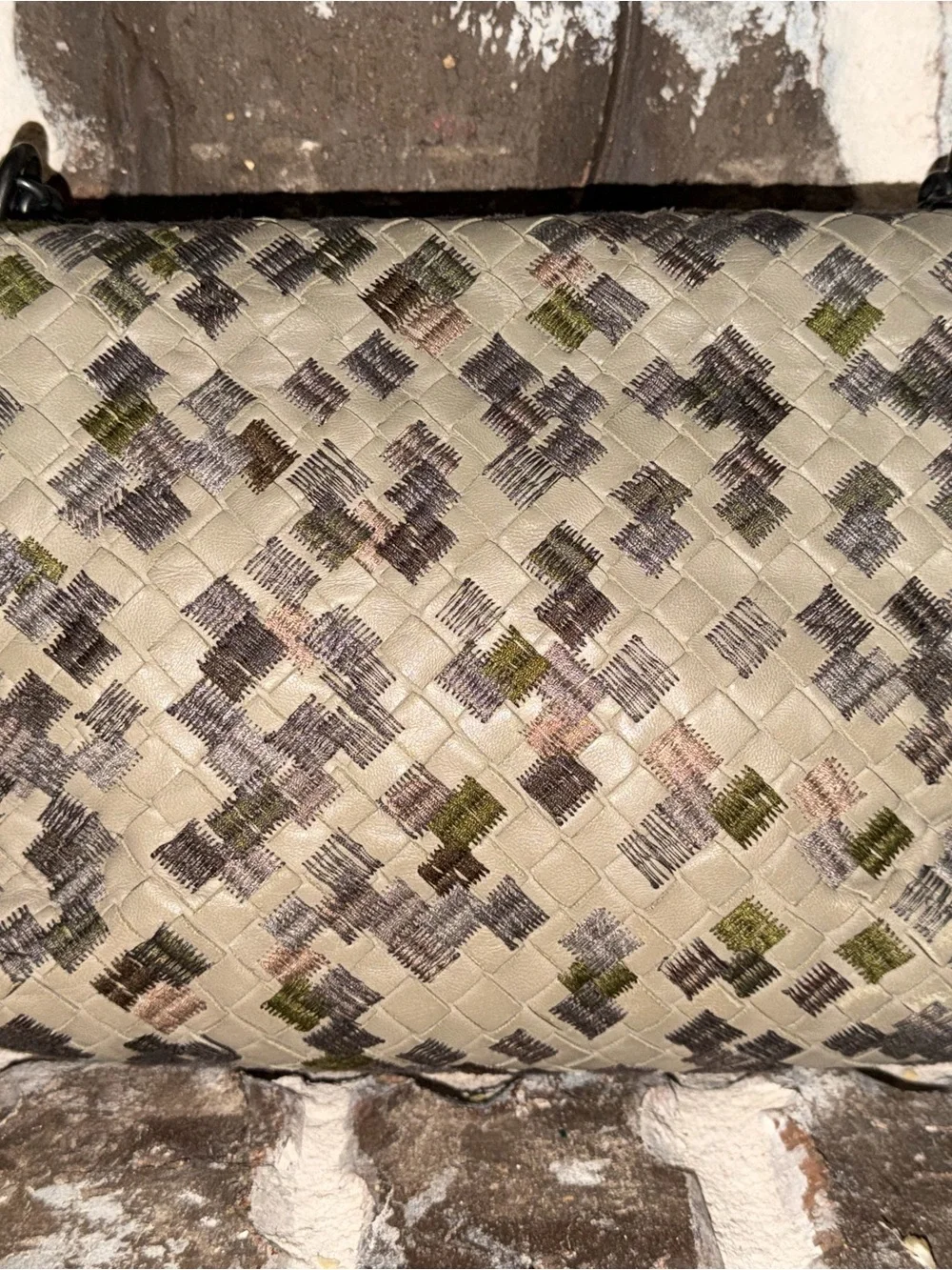 Bottega Veneta Intrecciato embroidered Olimpia shoulder bag